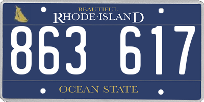 RI license plate 863617