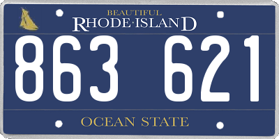 RI license plate 863621