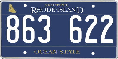 RI license plate 863622