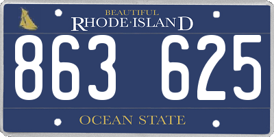 RI license plate 863625