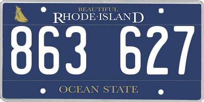 RI license plate 863627