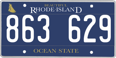RI license plate 863629