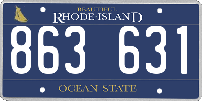 RI license plate 863631
