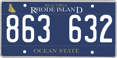 RI license plate 863632