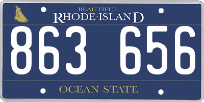 RI license plate 863656