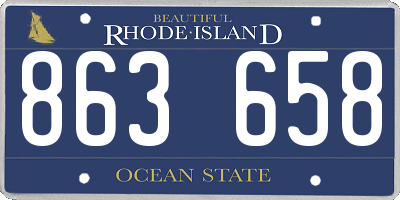 RI license plate 863658