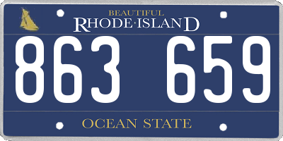 RI license plate 863659