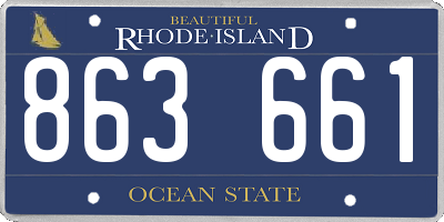 RI license plate 863661