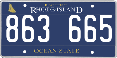 RI license plate 863665