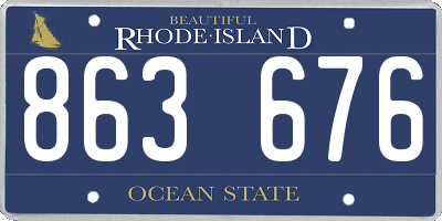 RI license plate 863676