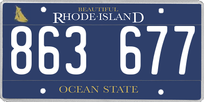 RI license plate 863677