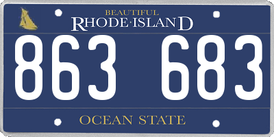 RI license plate 863683