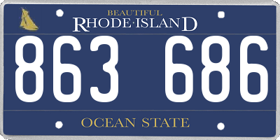 RI license plate 863686