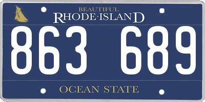 RI license plate 863689
