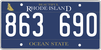 RI license plate 863690