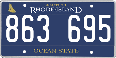 RI license plate 863695