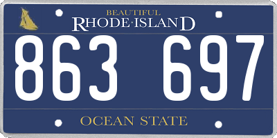 RI license plate 863697