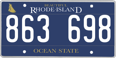 RI license plate 863698