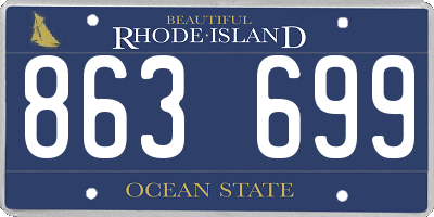 RI license plate 863699
