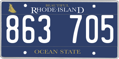 RI license plate 863705