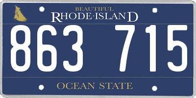 RI license plate 863715