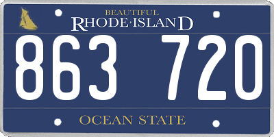 RI license plate 863720