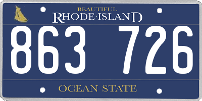 RI license plate 863726