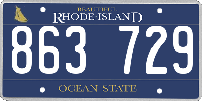 RI license plate 863729
