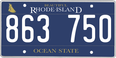 RI license plate 863750