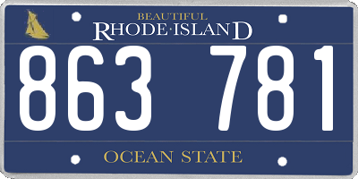 RI license plate 863781