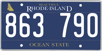 RI license plate 863790