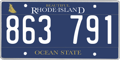 RI license plate 863791