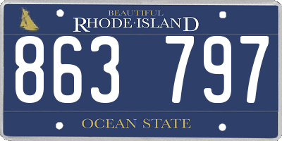 RI license plate 863797