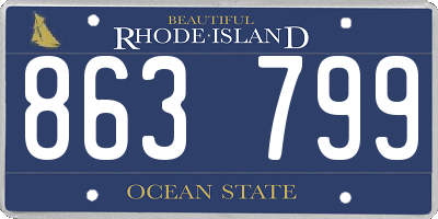 RI license plate 863799