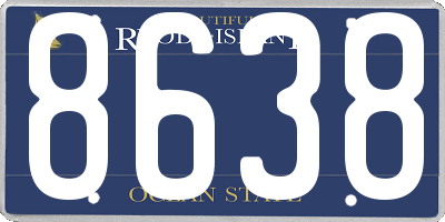 RI license plate 8638