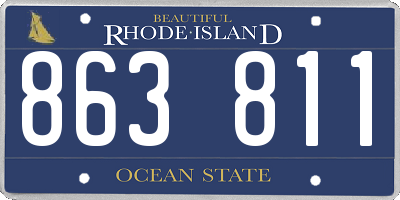RI license plate 863811
