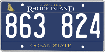 RI license plate 863824