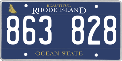 RI license plate 863828