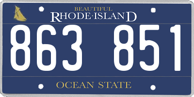 RI license plate 863851