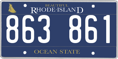RI license plate 863861