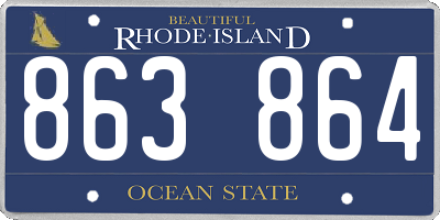 RI license plate 863864