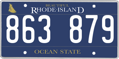 RI license plate 863879