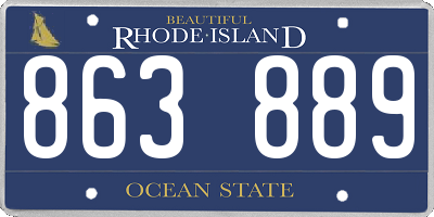 RI license plate 863889