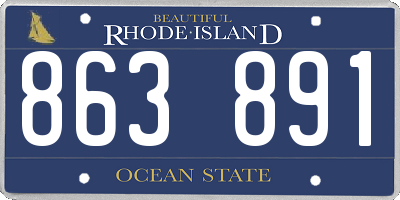 RI license plate 863891