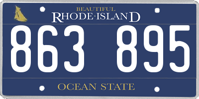RI license plate 863895