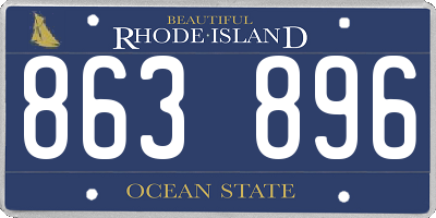 RI license plate 863896