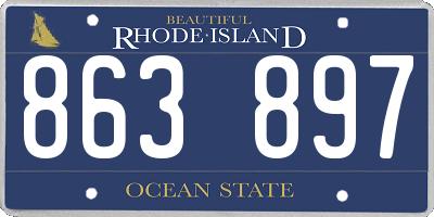 RI license plate 863897