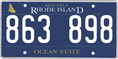 RI license plate 863898