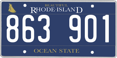 RI license plate 863901