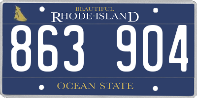 RI license plate 863904